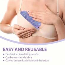 Reusable Ice Pack Breast Pads, Double-Sided Design, Cooling Gel Pads, Daily Care Tool, Multi-Functional Hot And Cold Compress Gel Bead Breast Pads, Effectively Relieve Breast Discomfort, Relax Body And Mind, Perfect Gift For Women - Multicolor - View 7