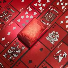 1 Set Of 54 Colorful Red And Gold Card Game Cards Waterproof Multiplayer Game Card Set Magic Pack Wedding Party Birthday Holiday Board Game Gift Collection Halloween Party Small Gift, Decoration - Red - View 5