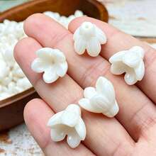 10 Pcs Hawaiian Pakalana Beads,15x12mm Pikake Beads,Resin Flower Pakalana Beads, Suitable For DIY Jewelry, Car Hangers, Bag Hangers And Garland Making - 10pcs-pakalana Beads - View 16