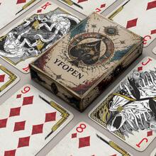 Vintage Gothic Style Playing Cards, YFOPEN Egyptian Bastet Black Cat Star Moon Totem Art Paper Cards - Multicolor - View 2