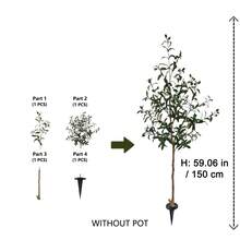 1件 120-200cm 人造橄欖樹仿真植物裝飾，室內/室外通用，居家辦公室花園客廳裝飾，聖誕節萬聖節 - 彩色 - 查看 22