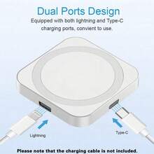 Foldable 3‑In‑1 Magnetic Wireless Charging Station, 15W High‑Speed Fast Charging Function, Lightweight Portable Travel Charger, Multi‑Device Charging Dock For Smartphones, Smart Watches And Wireless Earbuds. Note: Charging Cable Is Not Included - Multicolor - View 3