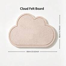 1pc Cloud-Shaped Felt Decorative Board For Home Decor And Office Memo, No-Drill Photo Wall Message Board, Nail-Compatible Wall Memo Felt Board, Detachable And Reusable Bulletin Board, For Bedroom/Study/Living Room/Office/Classroom/School Wall Decoration - 1PC - View 11