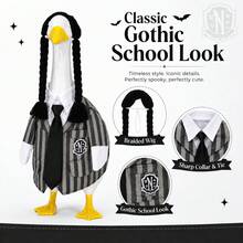 門廊鵝服飾條紋鵝套裝，適用於 23 英吋門廊鵝雕像，萬聖節戶外裝飾，適合門廊、庭院和露台（不含鵝雕像） - 多色 - 查看 3