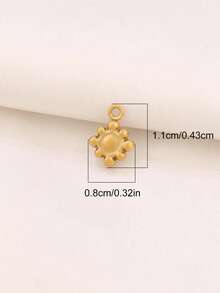 5pcs Stainless Steel Mini Geometric Pendant 18K Gold Plated Round Charms Pendant For DIY Jewelry Making Supplies Accessories - Pendant - View 3