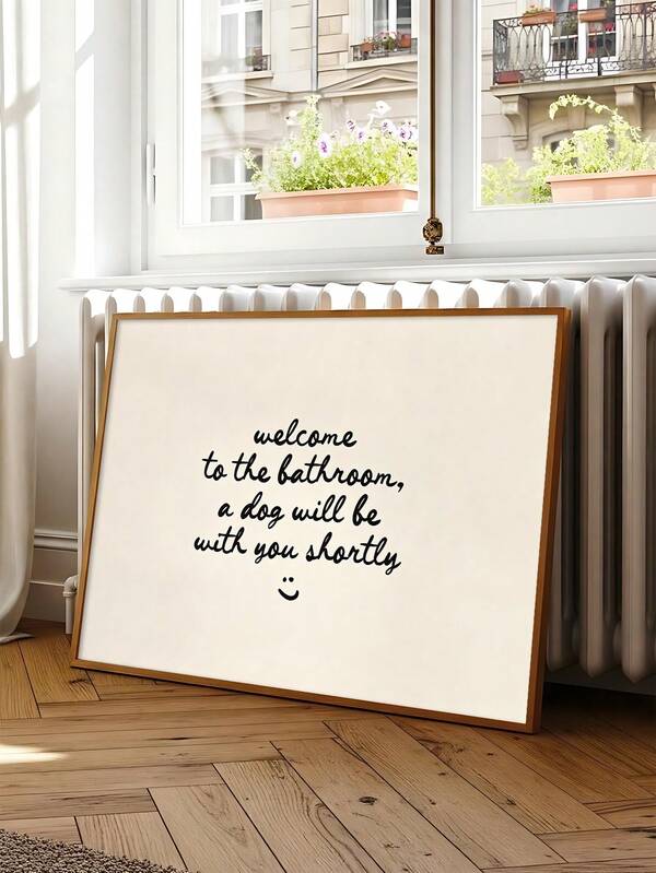 1pc I See London I See France Print, Funny Bathroom Postcard Stripe Poster,A Dog Will Be With You Shortly Quirky Decor, Bedroom Decor,LivingRoom Decor,Dorm Decor,Wall Arts,Wall Decor,Home Decor,Room Decor, Canvas Wall Art, Posters,Optional Frame
