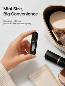 3/2/1pc Luxury Rhinestone Perfume Refillable Bottles (5ml) | Portable Sparkling Travel Spray Bottles | Vacuum Press Fine Mist Sample Dispenser For Women | Elegant Cosmetic Storage - Multicolor - View 4