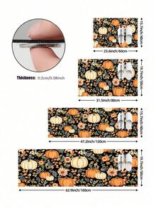 1/2pcs Autumn Thanksgiving Multi-Color Pumpkin Pattern Door Mat, Outdoor Welcome Mat, Carpet, Autumn Floor Mat, Thanksgiving Front Door Mat - Multicolor - View 7