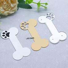 Dog Bone Tag Metal Cutting Dies, Dogs Bone Die Cuts New Arrivals, Carbon Steel Embossing Template For DIY Card Making Scrapbooking Paper Crafts - C-Silver - View 10