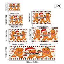 1pc Christmas Dish Drying Mat, Coffee Machine Mat, Christmas Gingerbread Man Pattern Dish Drying Mat, Absorbent Quick-Dry Table Protector, Christmas Holiday Table Mat, Kitchen Countertop Non-Slip Drainage Mat, Holiday Atmosphere Decorative Mat Home Gift, Desktop Decoration - XYLSD-855 - View 8