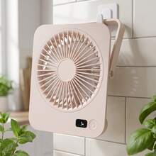 GICOOK 1200mAh Portable USB Plug-In Desktop Fan, Ultra-Quiet Adjustable 180° Folding Design, Suitable For Home Office Travel, Multi-Functional Cooling Device, Lightweight Cooling Fan Electric Fan Hobby Small Fan Mini Fan - White - View 6