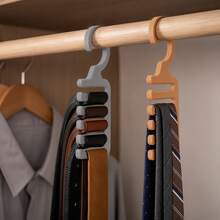 1pc Extra Long & Wide 5-Slot Closet Storage Hook, Plastic Material Scarf Tie Belt Organizer Rack, Multi-Color Options, No-Drill Installation, Ready To Use, Say Goodbye To Searching Hassle, Improve Storage Efficiency, Home Closet Organization Best-Seller - View 6