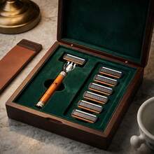 Men's Manual Razor Set - Ultra-Sharp 6-Blade, Replaceable Razor Head, Ergonomic Handle Design, Perfect Gift For Father's Day And Birthday, Reusable With Replacement Blades, Essential For Precise And Smooth Shaving (Gift Box Not Included) - Multicolor - View 1