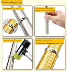 Expansor de anillos profesional, martillo para anillos con de dedal, instrumento de medición de anillos, medidor de dedos, herramienta de joyería para bricolaje, herramienta de medició - martillo de goma - Ver 4