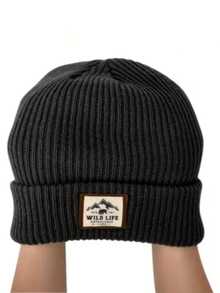 1pc Solid Color Patchwork Beanie, Unisex Elastic Knit Hat, Warm Autumn/Winter Hat, Suitable For Outdoor, Cycling, Sports, Skiing, Designed For Young People, Outdoor Activities, Christmas, Thanksgiving, Retro Party And Streetwear, Perfect Gift For Friends And Birthday Present - Multicolor - View 2