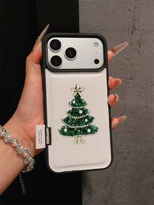 1 buah Casing Ponsel Pohon Natal Minimalis Premium, Perlindungan Penuh, Tahan Guncangan, Soft Shell, Lubang Besar, Kompatibel dengan Apple 17 Pro Max/11/12/13/14/15/16 Pro Max/17 dan Model Lainnya, Hadiah Liburan - MultiWarna - View 2