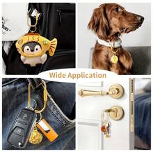 4pcs Brass Key Ring Bulk Pack, Gold Key Chain Organizer With Secure Screw Lock, Unisex Key Fob Pendant, Small Carabiner, Suitable For Wallet, Dog Leash And Pet Tags - Multicolor - View 7