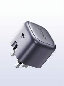 UGREEN PD 30W GaN 快充 Type-C 充電器，相容 iPhone 16/15/14/13 Pro Max、Pixel、Galaxy S23/S22/Note 10、iPad Mini/Pro，適用於旅行、辦公室、宿舍與居家使用，支援 GaN 快充，高輸出功率 - 灰色 - 查看 2