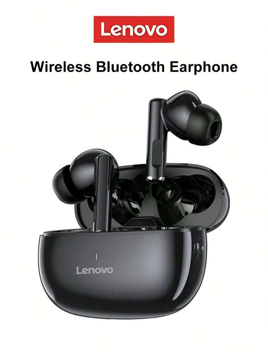 Lenovo TA210 藍牙入耳式耳機 深沉低音 立體聲 麥克風 長續航 低延遲 適合遊戲、音樂、運動 主動降噪 無線耳機 - 黑色 - 查看 1