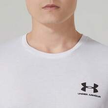 Under Armour Kaos Olahraga Lengan Panjang Pria Model Terbaru untuk Musim Panas, Bernapas, untuk Kebugaran dan Latihan, Longgar dan Kasual - Putih - View 3
