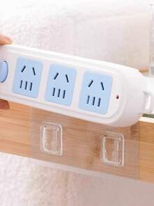 5/10 Pairs Double-Sided Adhesive Wall Hooks, Wall-Mounted Clip Hooks, Waterproof Transparent Storage & Fixing Hooks, Suitable For Kitchen, Bathroom, Toilet, Home Outlet Fixers - Multicolor - View 8