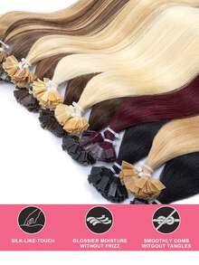 U-Shaped Hair Extensions, Real Human Hair Extensions, Straight Hair, Keratin Hair Extensions, Invisible, Holiday Concert Accessories, Summer Travel Vacation Essentials, Hair Pieces, Hair Care, Daily Self-Care - S4 - View 5