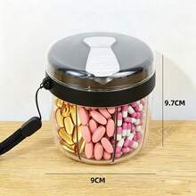 Portable Pill Dispenser Bottle, 7-Day Large Capacity Pill Organizer, Portable Weekly Vitamin Distribution, Large Opening For Easy Access, Three Lid Waterproof And Moisture-Proof, Travel Medicine Box - 3-compartment Moisture-proof Pill Box - View 12