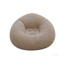 Flocked Inflatable Bean Bag Sofa Chair, Multiple Colors Available, Thickened PVC Material, Portable Foldable Ergonomic Lounge Chair, Suitable For Living Room, Bedroom, Home, Outdoor Camping, All Seasons, Perfect Holiday Gift - Multiple Styles - View 12