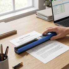 Portable Scanner For A4 Documents, Photos, Images, Receipts, JPG/PDF, 300/600/900dpi Resolution - Blue - View 10