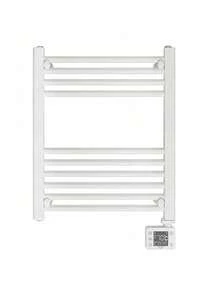 Adler Bathroom Heater, Towel Warmer, Heated Towel Rail, Ladder Radiator - 400W, 10 Heating Bars, 2 Heat Modes, LED Touch Panel, 24H Timer, IP24, Glycol-Filled, White - EU E Type Plug(220-240V) - View 2