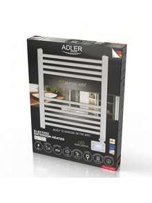 Adler Bathroom Heater, Towel Warmer, Heated Towel Rail, Ladder Radiator - 400W, 10 Heating Bars, 2 Heat Modes, LED Touch Panel, 24H Timer, IP24, Glycol-Filled, White - EU E Type Plug(220-240V) - View 6