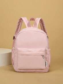 1PC Minimalist Backpack, Casual And Elegant, School Bag For Boys And Girls, Zipper Design, Adjustable Shoulder Straps, Suitable For School, Travel, Can Easily Hold Daily Essentials, Versatile Item, Suitable For Various Styles And Occasions. - Multicolor - View 13