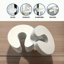 YITAPE Kids Door Stoppers 16pcs Door Guard Anti-Pinch Protection Door Protector Baby Finger Guard Foam Children Door Lock Wide Pet Protection - A - View 2