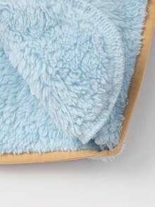 Balabala Infant Fleece Lined Winter Coat, Thick Warm Cold-Proof Jacket - Blue and White - View 7