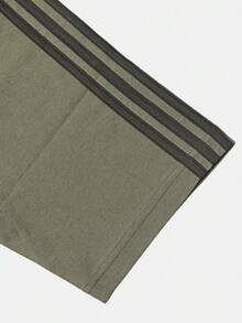 Adidas Originals Men's  GFX TEE Short Sleeve Knit Collarless T-Shirt TKU3101 - Olive Green - View 7