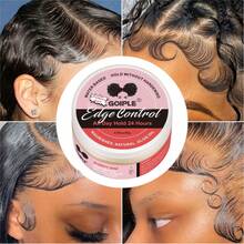 Goiple 80g Edge Control Wax, Strawberry Scent, Strong Hold Gel, Enriched With Moroccan Argan Oil And Olive Oil, Non-Greasy, No Flaking, No Residue, Long-Lasting Hold, Anti-Frizz, Professional Styling Gel, Suitable For Braiding, Set Includes Multi-Function Edge Control Brush With Replaceable Brush Head - Full Size - View 9