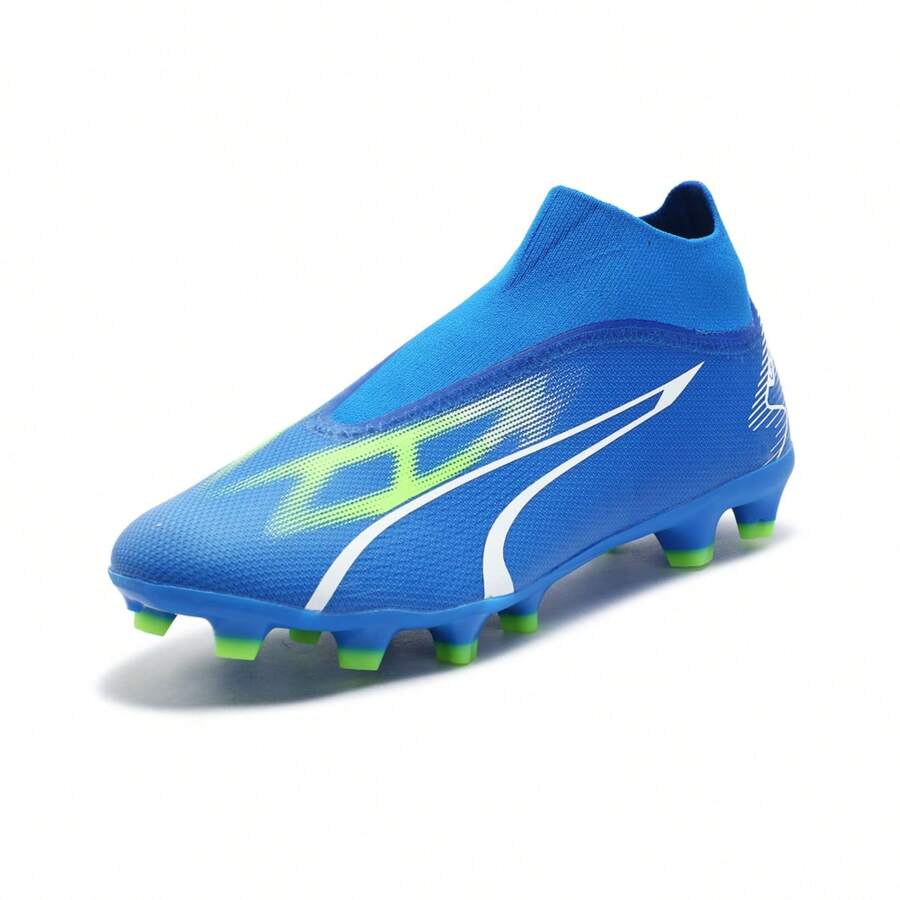 Puma Giày đá bóng xỏ chân unisex mùa xuân/thu, kiểu cặp đôi, đinh dài FG/AG, giày tập bóng đá 10751103 - Xanh đậm-Trắng-Xanh lá - Xem 1