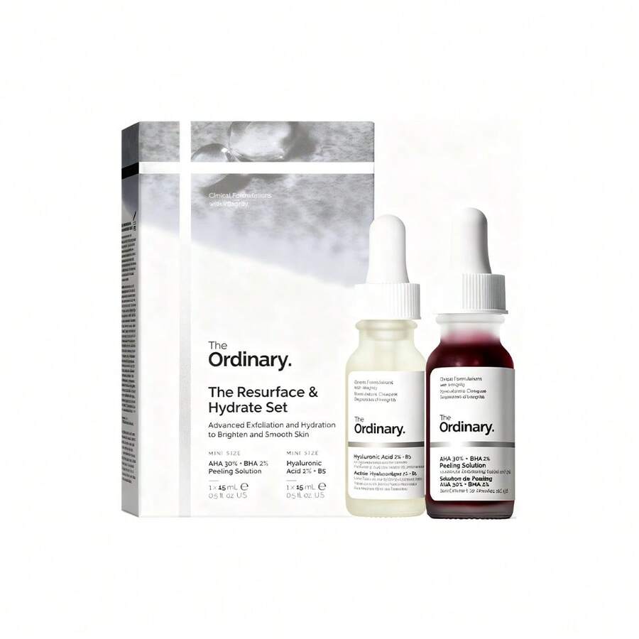 The Ordinary The Resurface & Hydrate 套組,含玻尿酸精華液 + AHA,各 15ml - 2-Piece Set - 查看 1