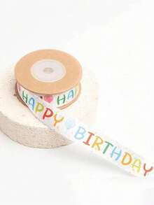 10 Yards Colorful Birthday Party Ribbon | Gift Box, Cake Box, Packaging Ribbon Suitable For Gift Wrapping, DIY Bow Making - View 4