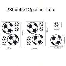 2pcs/Set Soccer Pattern Wall Stickers Children's Room Decoration Football Theme Decals - D - View 3