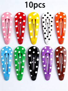 10/5/3/2/1pc Giant Oversized Polka Dot Pattern Hair Clip Pink Bag Clothing Funny Decorative Quirky Hair Accessory - Multicolor - View 28