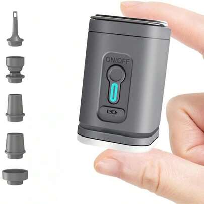 2-In-1 Portable Mini Electric Air Pump, Rechargeable Inflator/Deflator Pump With LED Emergency Light, Fast Inflation And Deflation, Suitable For Air Mattress, Pool Float, Balloons, Vacuum Storage Bags