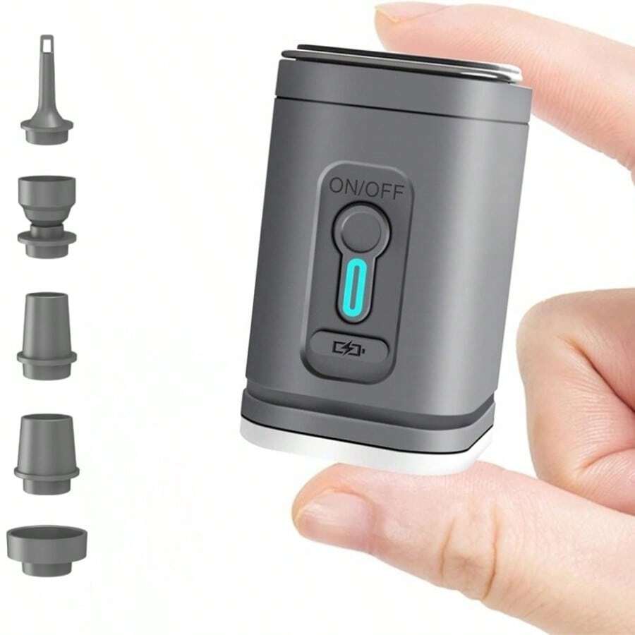 2-In-1 Portable Mini Electric Air Pump, Rechargeable Inflator/Deflator Pump With LED Emergency Light, Fast Inflation And Deflation, Suitable For Air Mattress, Pool Float, Balloons, Vacuum Storage Bags
