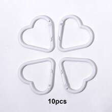 10pcs/Pack Painted Gourd Alloy Carabiner Spring Quick Release Buckle DIY Keychain Backpack Clip Business Gift Jewelry Accessory - Alloy Heart-shaped Carabiner - View 9