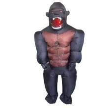 Halloween Christmas Party Gorilla Inflatable Costume, Unisex Inflatable Costume, Personalized Holiday Outfit Inflatable Costume, Blower Included, Battery Not Included - Size L Is Suitable for Heights Of 1.5-2 Meters - View 9