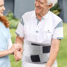 1pc Back Brace For Lower Back Support , Adjustable Lumbar Support Belt For Men & Women - Grey - View 6