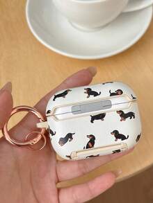 Casing Earphone Cherry Hunting Dog dengan Motif Polka Dot dan Pita, Dilengkapi Fungsi Saklar, Jendela Pop-Up dengan Penyangga untuk Mencegah Jatuh, Kompatibel dengan 4 Pro, 2 Pro, 3 Pro. Tersedia dalam Berbagai Warna. Cocok Sebagai Hadiah untuk Musim Kembali ke Sekolah, Hari Valentine, Natal, dan Ulang Tahun. - MultiWarna - View 7