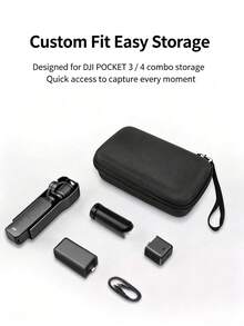 硬殼收納包，相容 Osmo Pocket 4 / Pocket 3 手持雲台相機，防震耐壓防水便攜旅行收納袋，適用相機與全套配件，戶外拍攝保護殼 - 查看 6