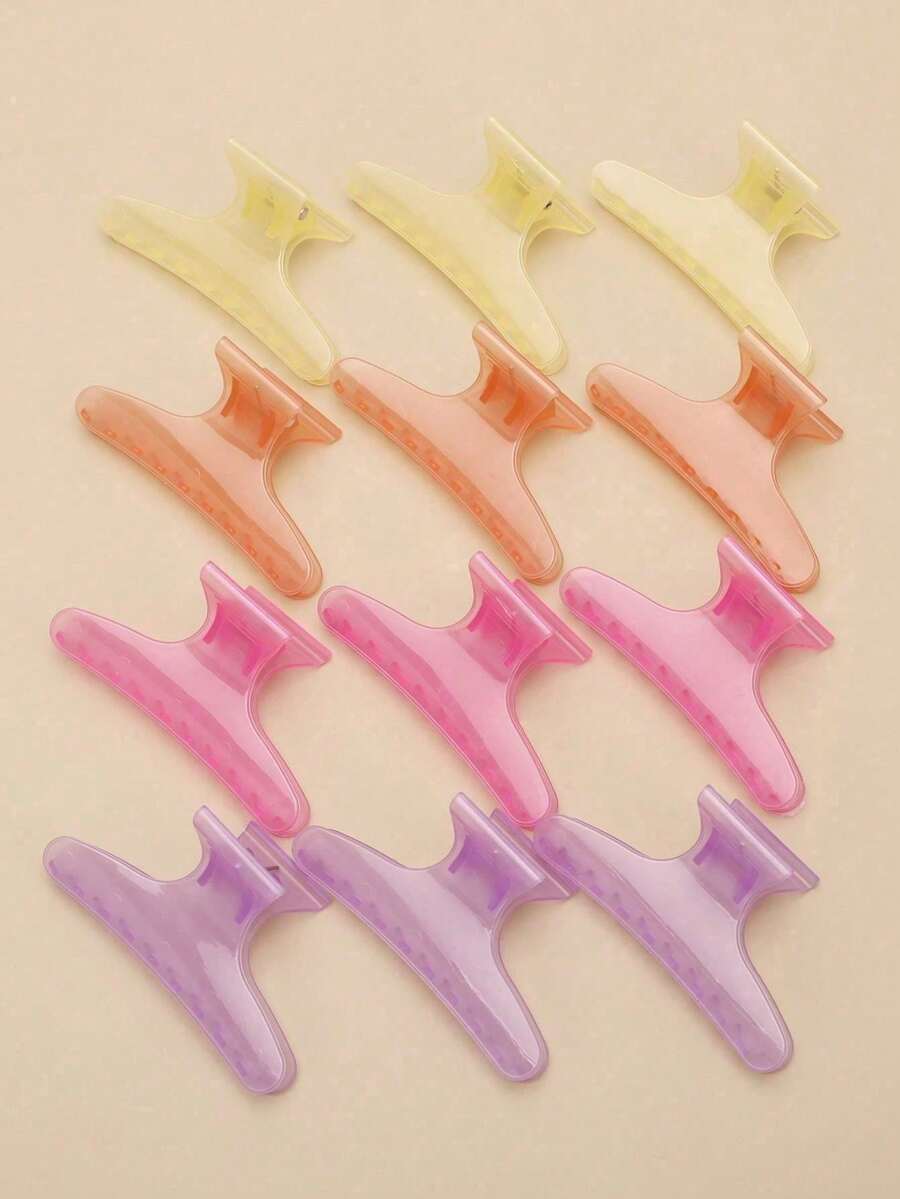 Purple Hair Butterfly Clips Perm Highlight Clips Hair Dyeing Sectioning Clips Home Hair Styling Clips - Multicolor - View 1