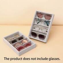 Fashion Glasses Storage Tray, Fashion Glasses Storage Box, Drawer Organizer Box, Stackable Display Box, Anti-Scratch Soft Lining, Suitable For Earrings, Necklaces, Bracelets, Rings, Hair Clips, Headbands, Fits Standard Drawers - Multicolor - View 14